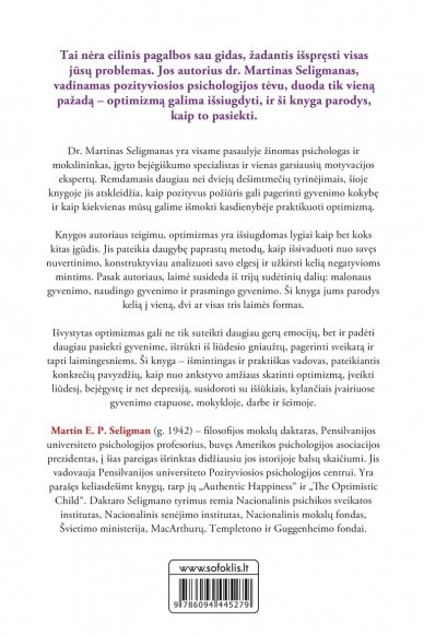 Įgytas optimizmas: kaip pakeisti savo mąstymą ir gyvenimą 1 Įgytas optimizmas: kaip pakeisti savo mąstymą ir gyvenimą 1
